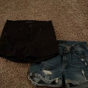 2 pairs of Aeropostale Jean Shorts size 4 run small